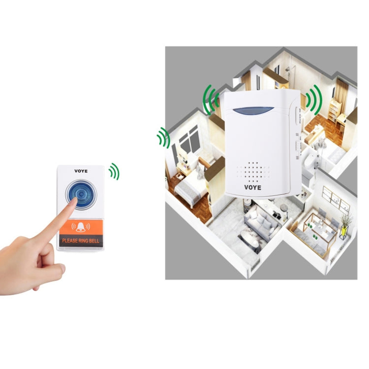 VOYE V006A Home Music Remote Control Wireless Doorbell with 38 Polyphony Sounds, V006A VOYE V006A Home Music Remote Control Wireless Doorbell with 38 Polyphony Sounds, V006A